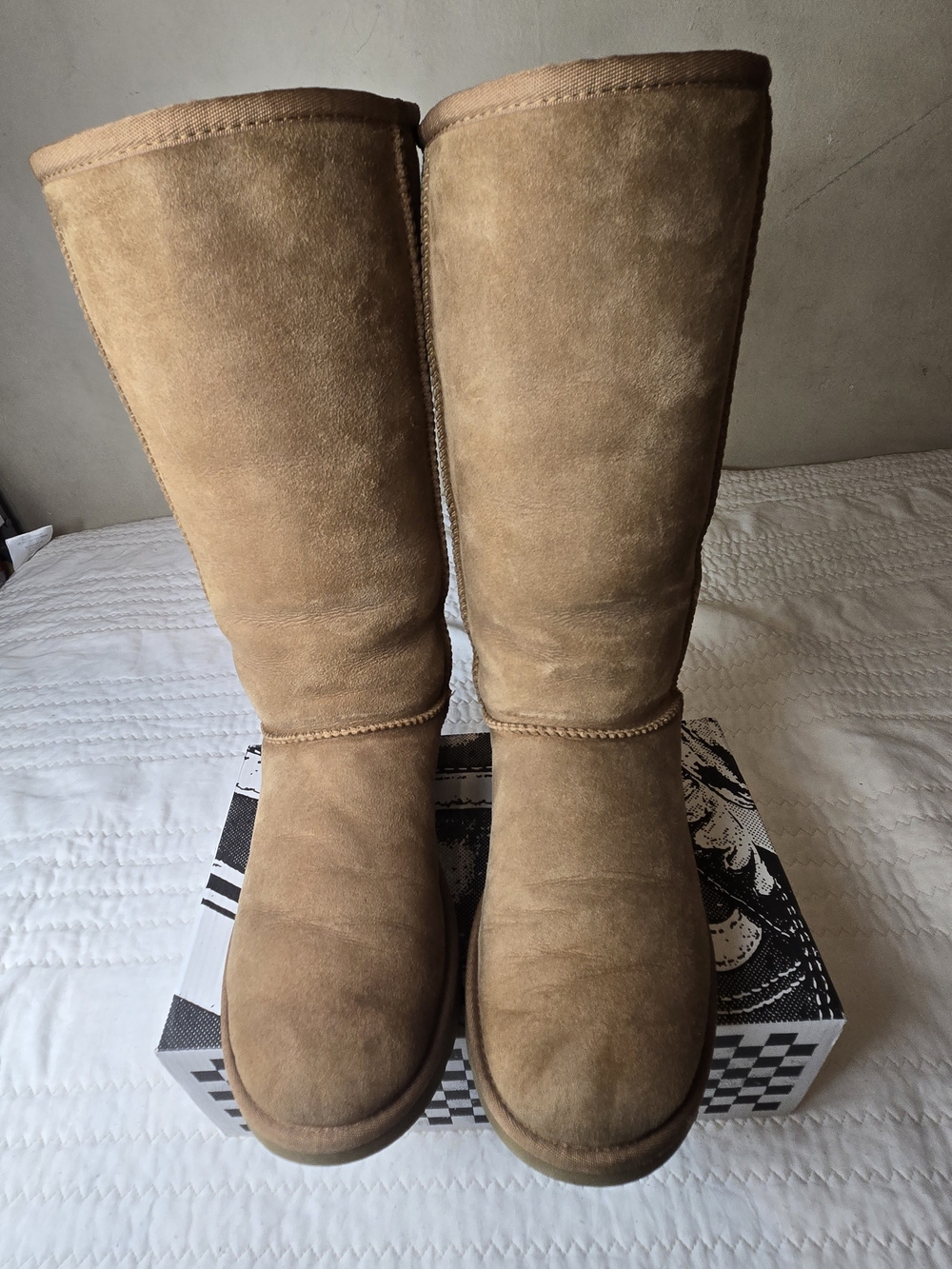 UGG Tall Shearling-Lined Boots - Chestnut Tan